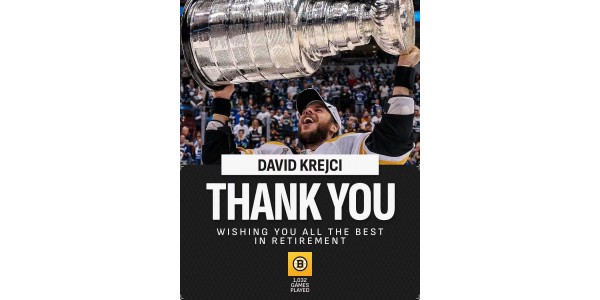 Abschied von der NHL-Eishockeylegende David Krejci auf seiner neuen Reise